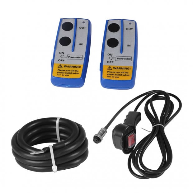 5443kgs Electric Winch Wireless Control 12V with Synthetic Rope Image 6