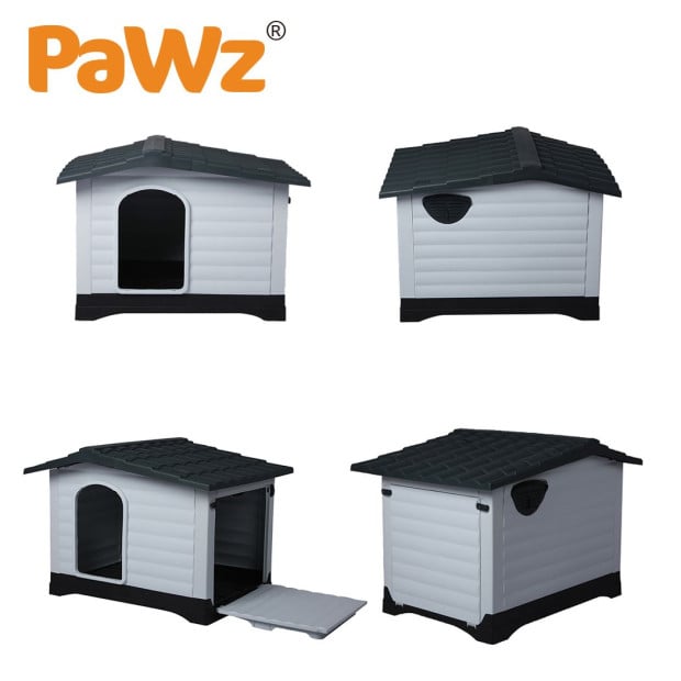 Dog Kennel Outdoor Indoor Pet Plastic Garden Large House Weatherproof Image 6
