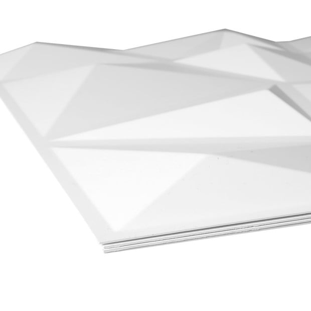 12Pcs 3D PVC Wall Panels Paintable Home Background Decor 50x50cm Triangle Image 5