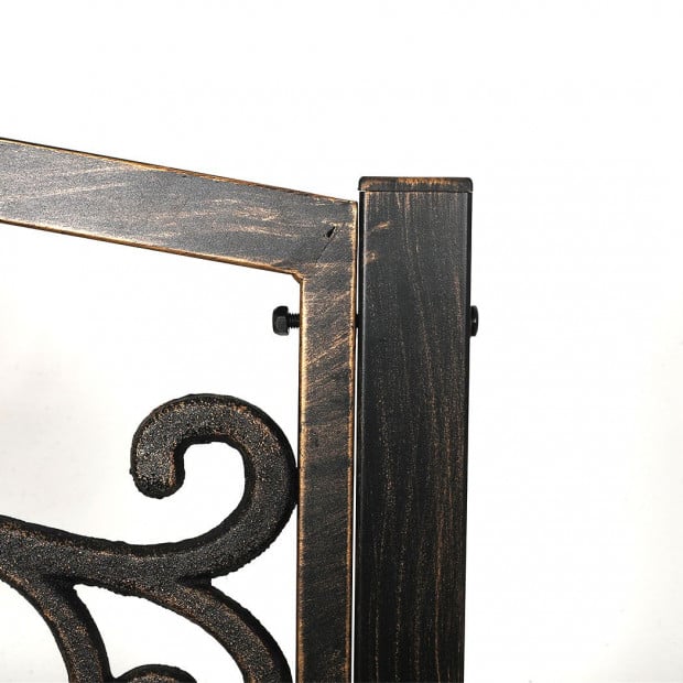 Garden Bench Seat Outdoor Furniture Cast Iron Patio Lounge Chair Image 6