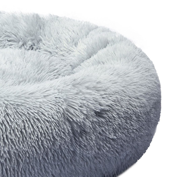 Pet Bed Cat Dog Donut Nest Kennel Cave Sleeping Light Grey XXXL Image 6