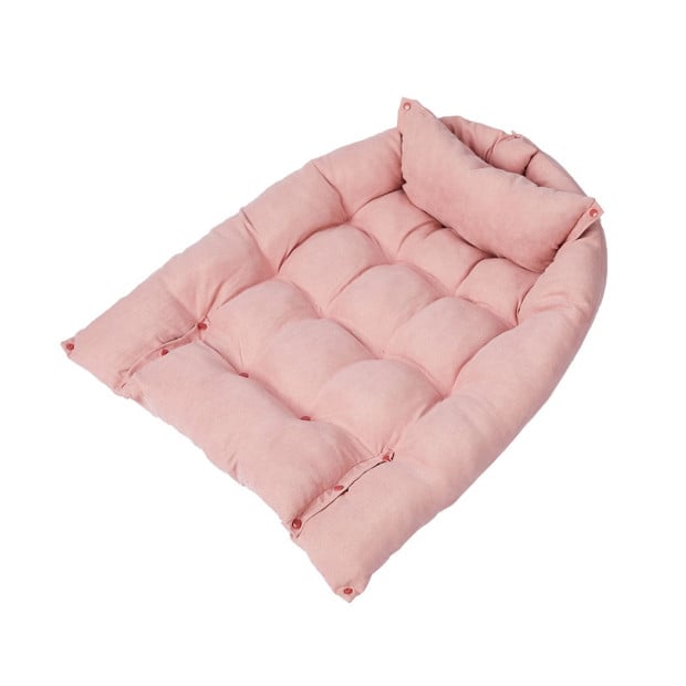 Pet Bed 2 Way Use Dog Cat Soft Warm Calming Mat Sleeping - Pink S Image 6
