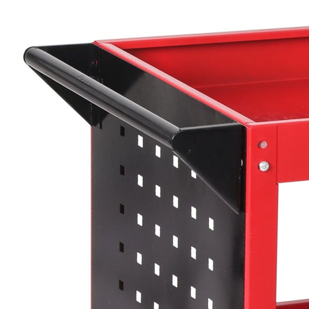 Tool Trolley Cart Workshop Storage Portable Steel Trolly Red Image 6