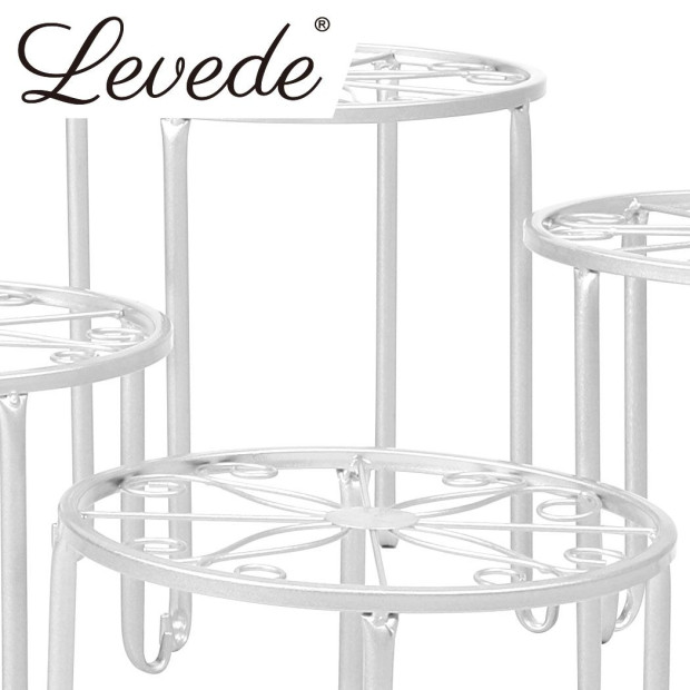 4 x Metal Plant Stand Outdoor Indoor Garden Decor Flower Pot Rack Iron Image 6