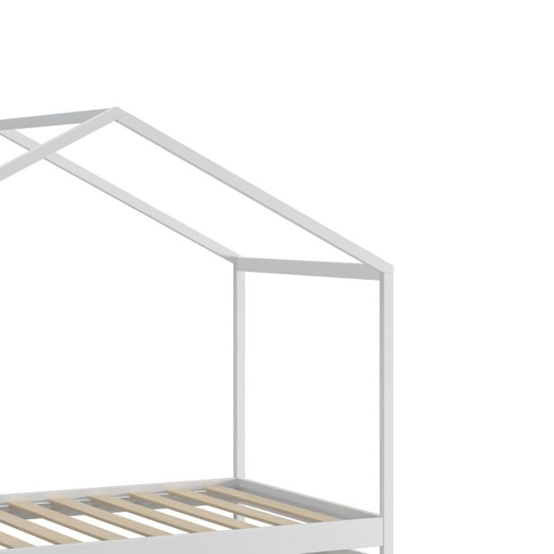 Bed Frame Wooden Single House Frame Mattress Base Storage Drawers Image 6