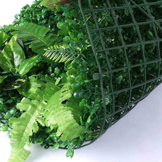 4 x Artificial Hedge Grass Plant Hedge Green Wall Ivy Mat Fence Image 6