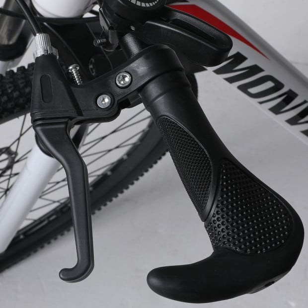 29in Bicycle White Racing Bike 21 Speed Dual Disc Brake Carbon Steel Image 6