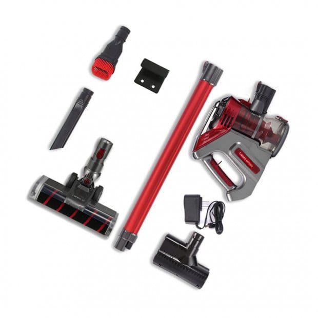 150W Handheld Vacuum Cleaner Cordless Bagless Rechargeable Red Image 6