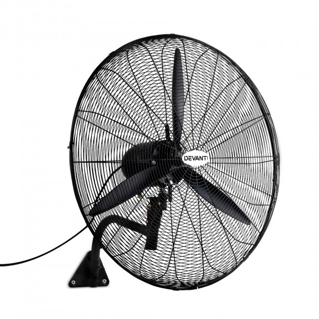 Industrial Wall Mounted Fan – Black