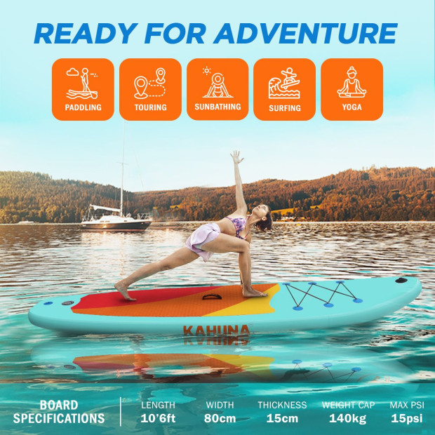 Kahuna Hana 10ft6in Inflatable Stand Up Paddle Board iSUP Image 6