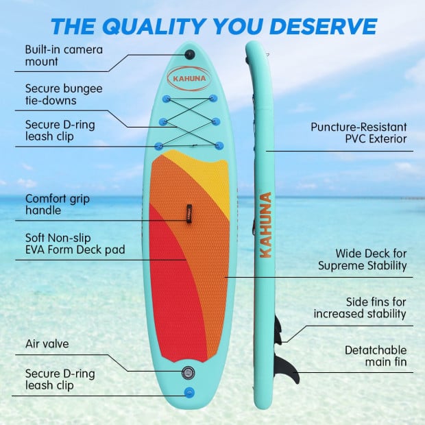 Kahuna Hana 10ft6in Inflatable Stand Up Paddle Board iSUP Image 4