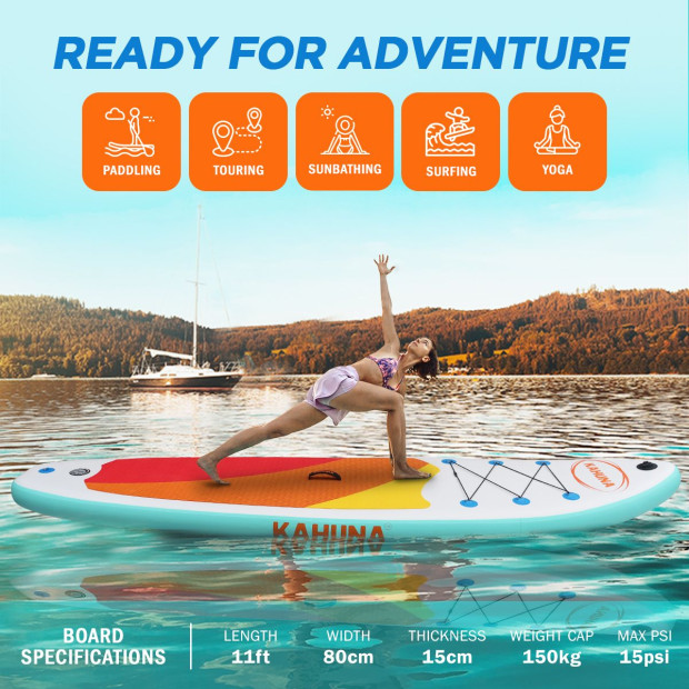 Kahuna Hana 11FT Inflatable Stand Up Paddle iSUP Board Image 6