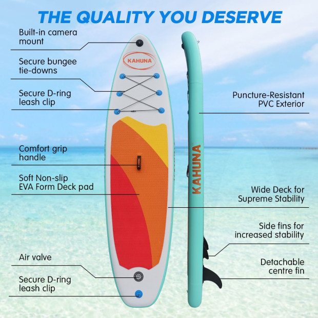 Kahuna Hana 11FT Inflatable Stand Up Paddle iSUP Board Image 4