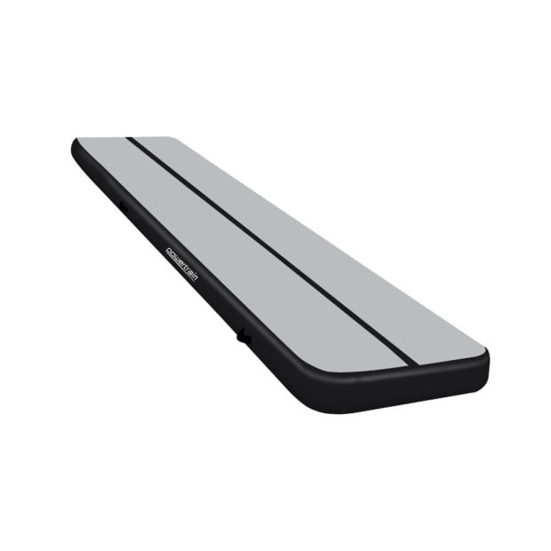 Powertrain 4m x 1m Air Track Inflatable Gymnastics Mat - Grey Black Image 3