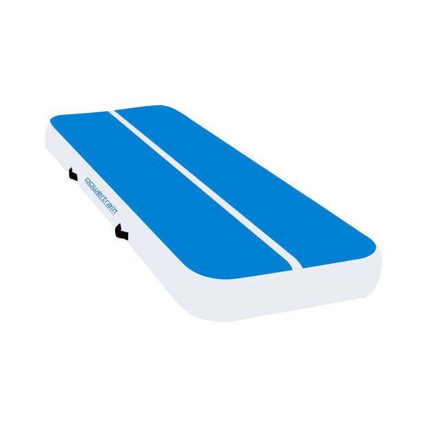 Powertrain 4m x 2m Air Track Gymnastics Mat Tumbling Exercise - Blue White Image 10