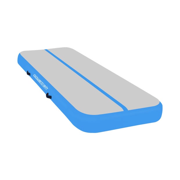 Powertrain 4m x 2m Air Track Gymnastics Mat Tumbling Exercise - Grey Blue Image 10