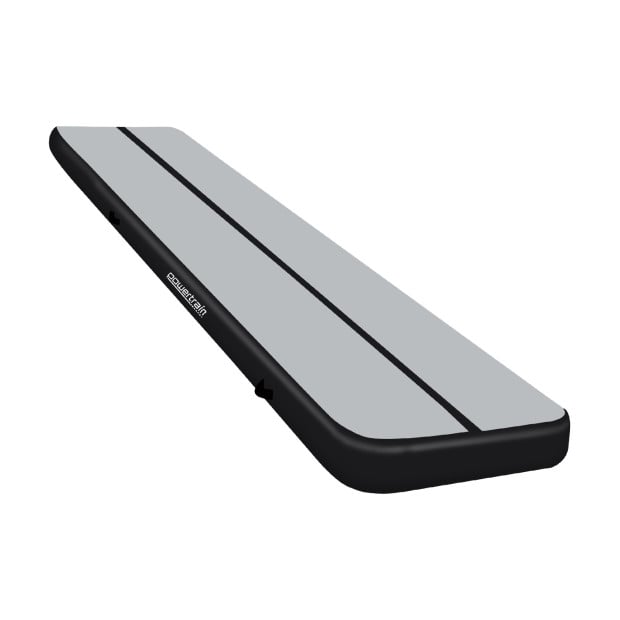 Powertrain 5m x 1m x 20cm Air Track Inflatable Tumbling Mat Gymnastics - Grey Black Image 12