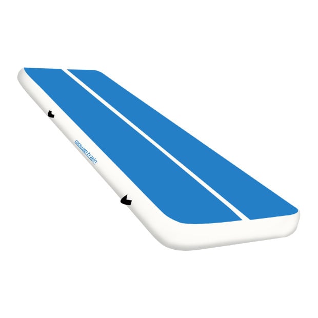 Powertrain 6m x 2m x 20cm Air Track Gymnastics Mat Tumbling Exercise - Blue White Image 3
