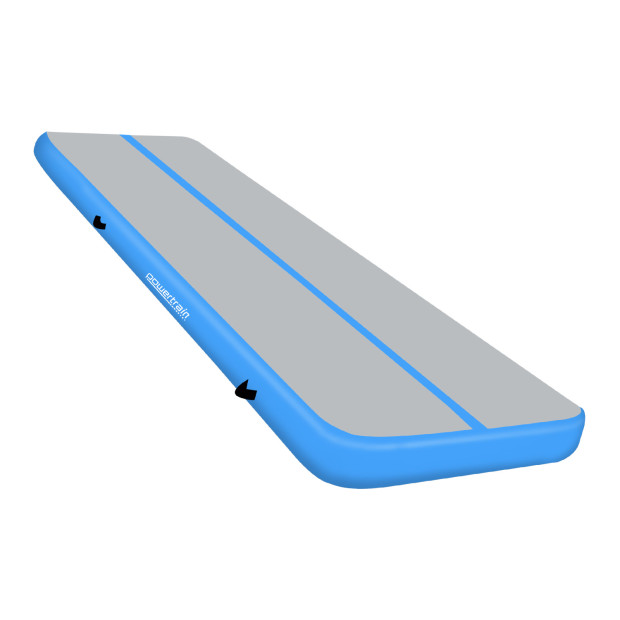 Powertrain 6m x 2m x 20cm Air Track Gymnastics Mat Tumbling Exercise - Grey Blue Image 4