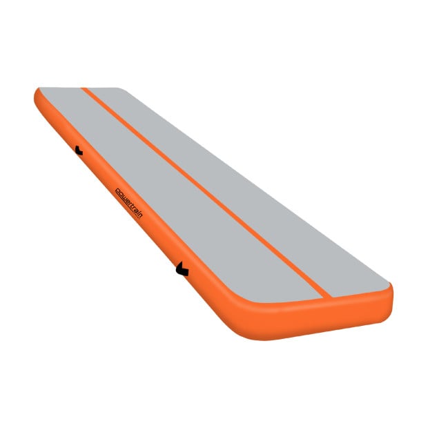 Powertrain 5m x 1m Air Track Inflatable Tumbling Mat Gymnastics - Orange Grey Image 10