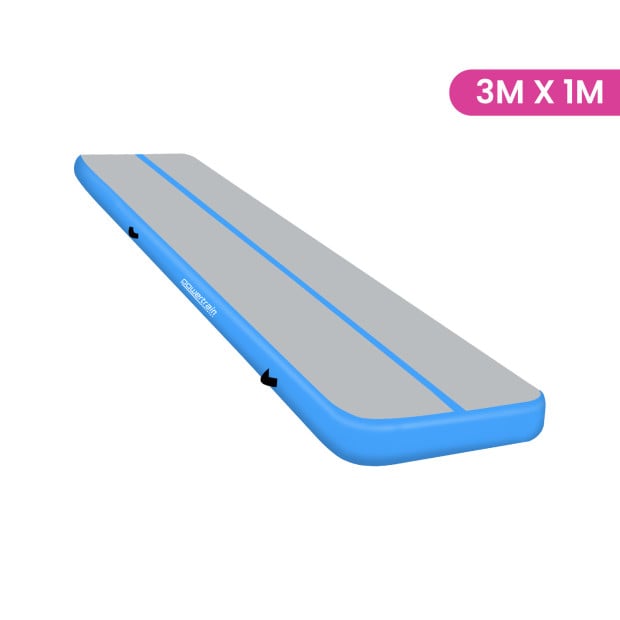 Powertrain 3m x 1m Air Track Inflatable Gymnastics Mat - Blue Image 3