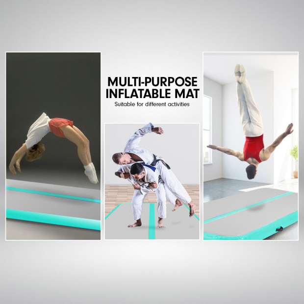 6m x 1m Air Track Inflatable Gymnastics Tumbling Mat - Green Image 10