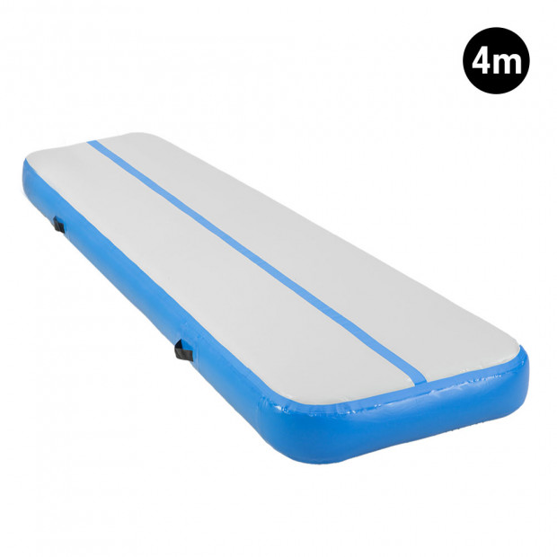 4m Inflatable Gymnastics Mat Gym Air Track Tumbling Airtrack - Blue