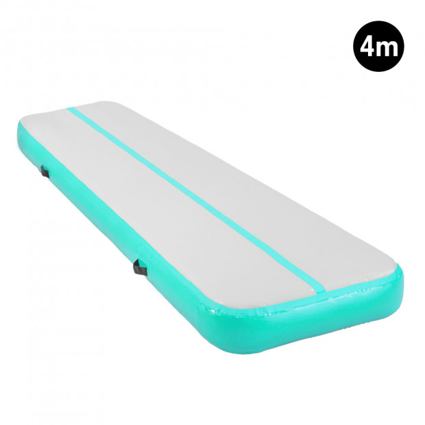 4m Inflatable Gymnastics Mat Gym Air Track Tumbling Airtrack - Green