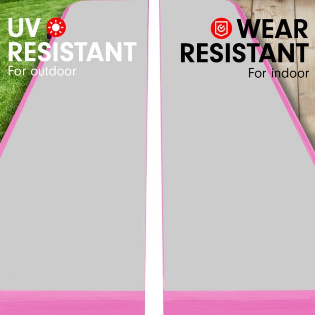 5m x 1m Air Track Inflatable Gymnastics Tumbling Mat - Pink Image 6