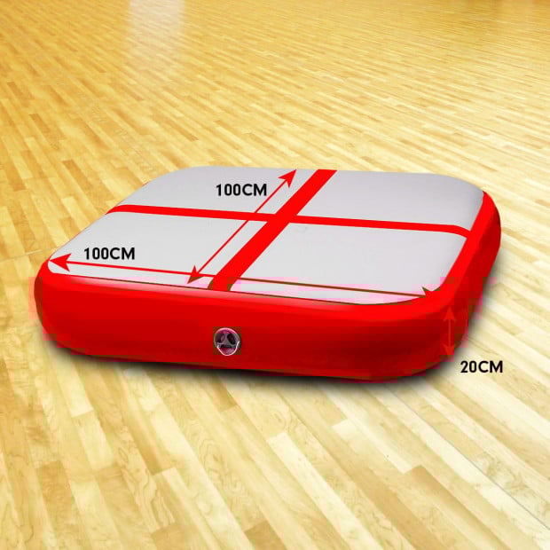 1m Airtrack Block Tumbling Mat Gymnastics Exercise Air Track - Red Image 6