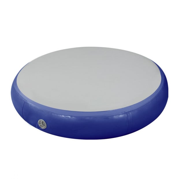Powertrain 1m Air Track Spot Round Inflatable Gymnastics Tumbling Mat - Dark Blue