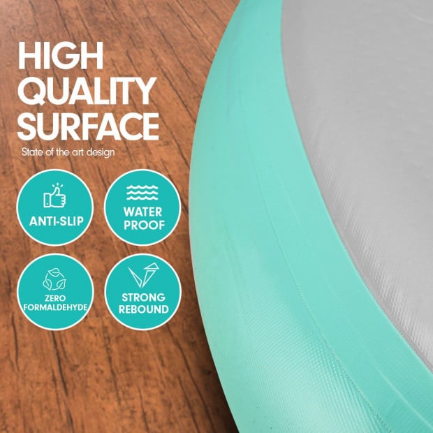 1m Air Track Spot Round Inflatable Gymnastics Tumbling Mat Green Image 2