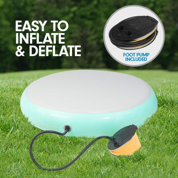 1m Air Track Spot Round Inflatable Gymnastics Tumbling Mat Green Image 5