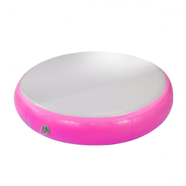 1m Air Track Spot Round Inflatable Gymnastics Tumbling Mat Pink