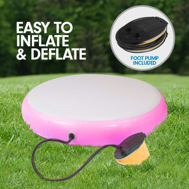 1m Air Track Spot Round Inflatable Gymnastics Tumbling Mat Pink Image 5