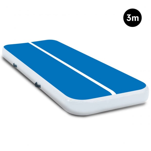 3m Airtrack Tumbling Mat Gymnastics Exercise Air Track - Blue White