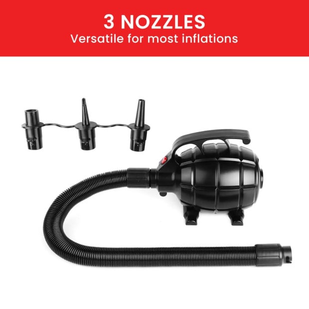 Powertrain 500W Electric Air Pump for Air Track Mat, Air Mattress, Pool Floats and Toys Image 8
