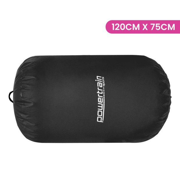 Inflatable Gymnastics Air Barrel Exercise Roller 120cm x 75cm - Black Image 3