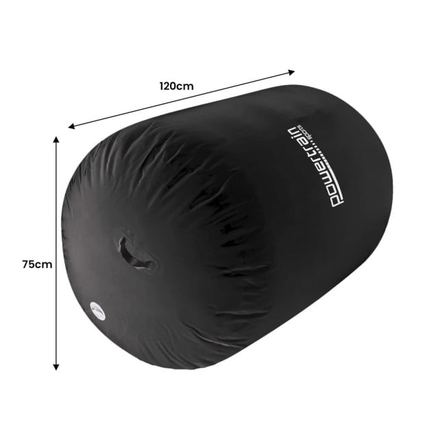 Inflatable Gymnastics Air Barrel Exercise Roller 120cm x 75cm - Black Image 4