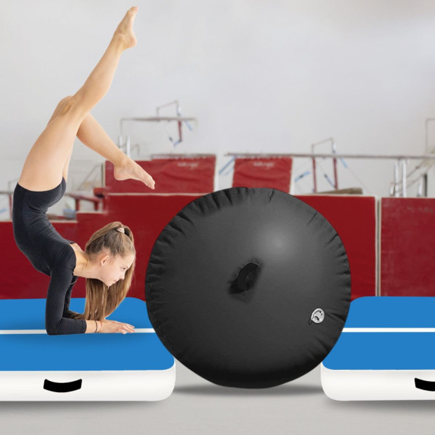 Inflatable Gymnastics Air Barrel Exercise Roller 120cm x 75cm - Black Image 8