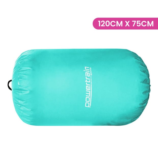 Inflatable Gymnastics Air Barrel Exercise Roller 120cm x 75cm - Green Image 2