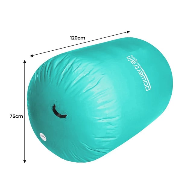 Inflatable Gymnastics Air Barrel Exercise Roller 120cm x 75cm - Green Image 3