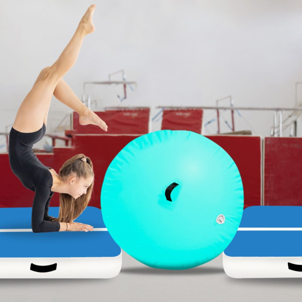 Inflatable Gymnastics Air Barrel Exercise Roller 120cm x 75cm - Green Image 7