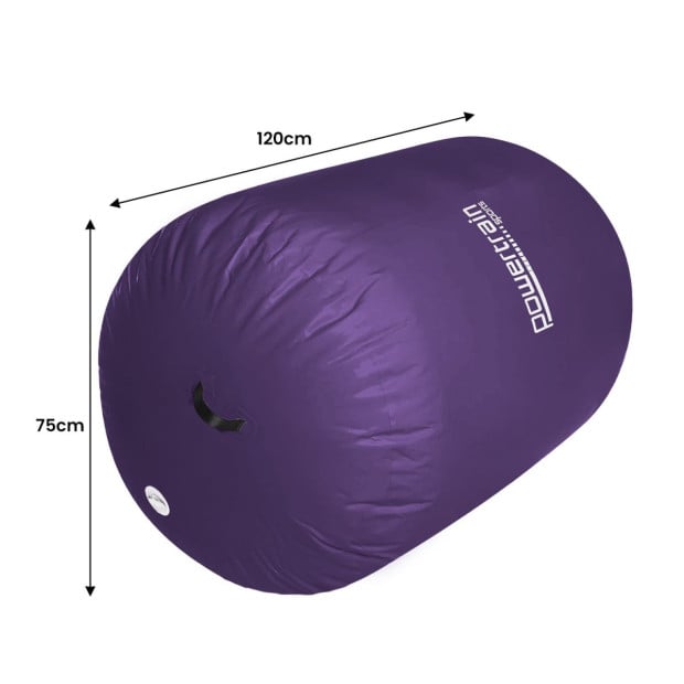 Inflatable Air Exercise Roller Gymnastics Gym Barrel 120 x 75cm Purple Image 3