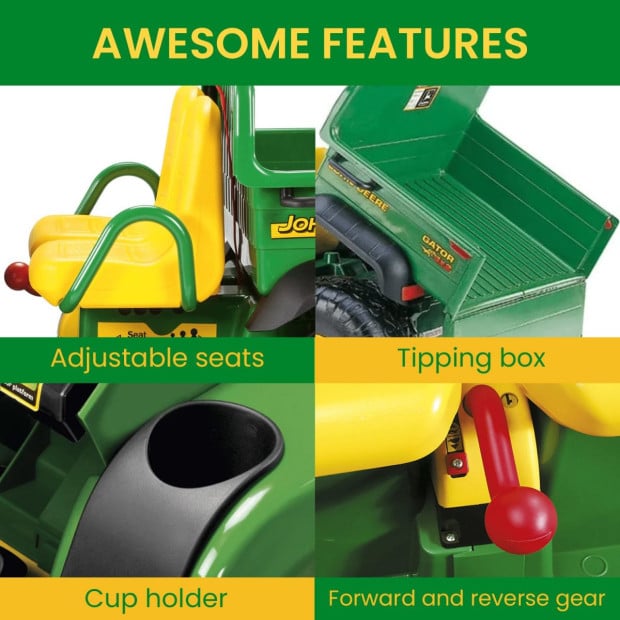 Kids Electric Toy Ride-On Car John Deere Gator HPX Image 7