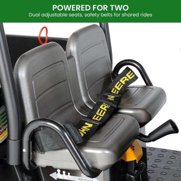 John Deere Midnight Black Gator XUV Kids Ride On Car Dual Seat 12V Battery Image 11