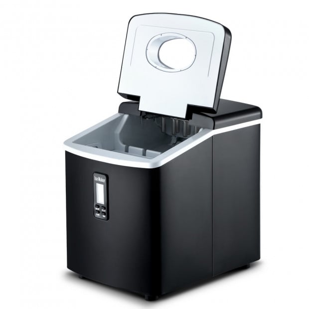 3.2L Portable Ice Cube Maker Machine Benchtop Counter Black Image 3