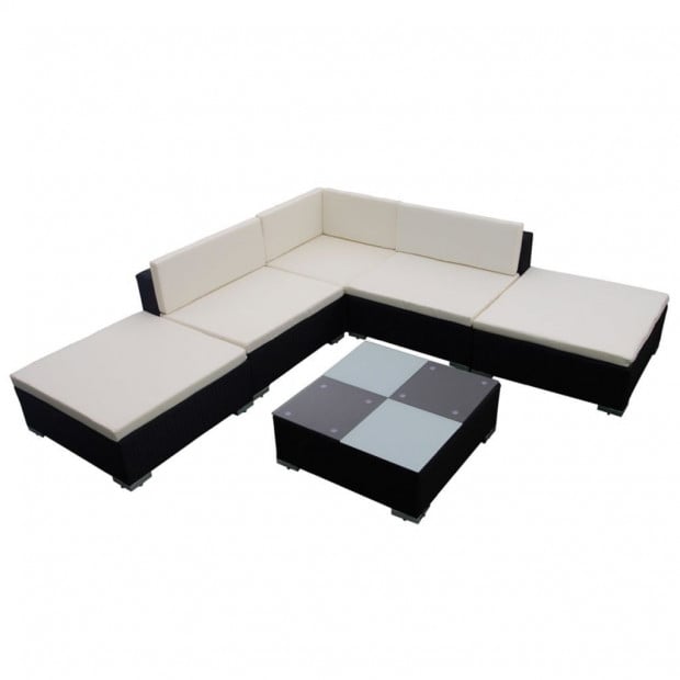 Rattan 15pc Outdoor Furniture Garden Seat Set - Black Image 2