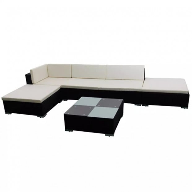 Rattan 15pc Outdoor Furniture Garden Seat Set - Black Image 3