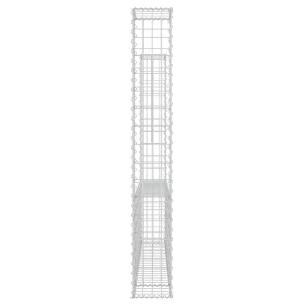 U-shape Gabion Basket With 2 Posts Iron 140x20x150cm Image 4